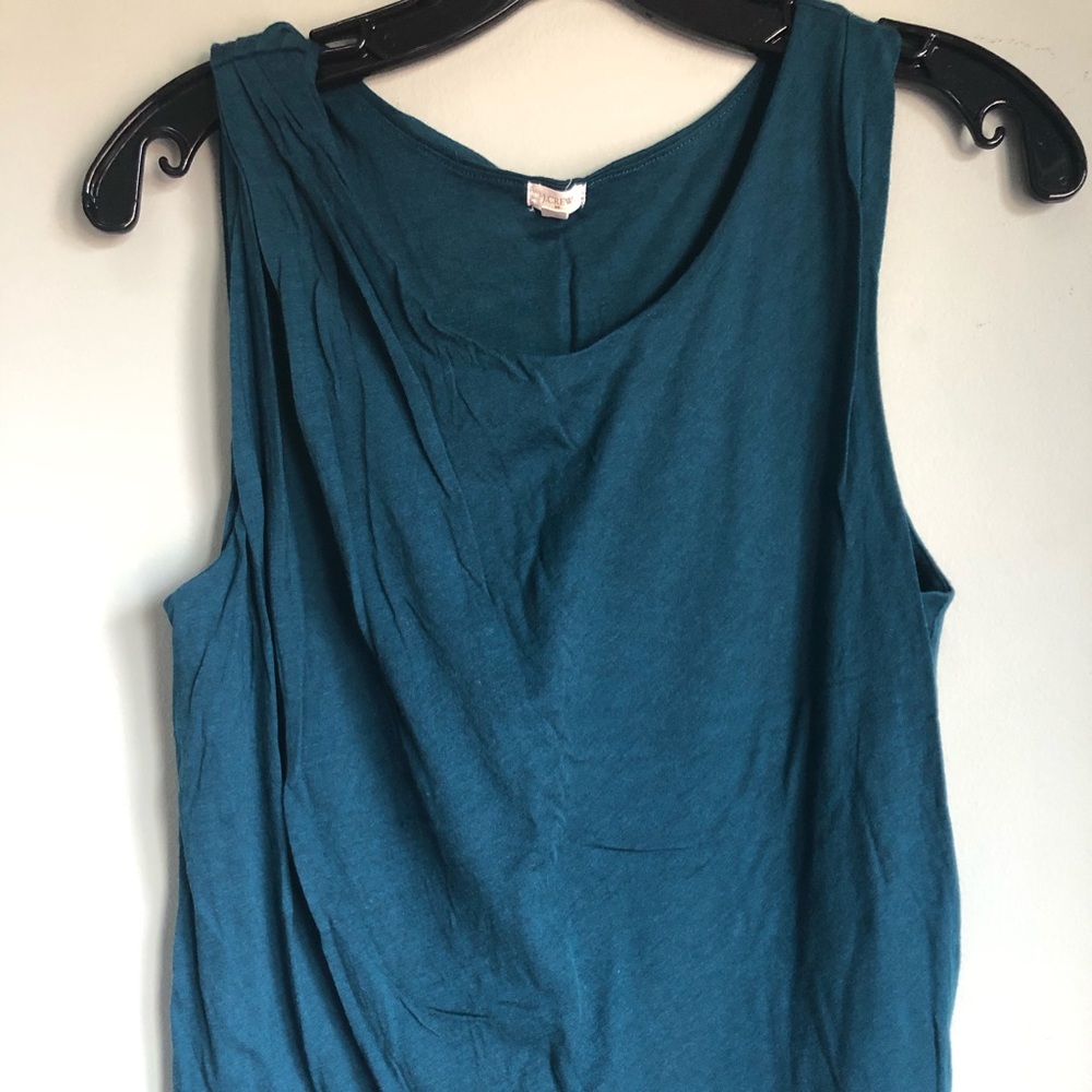 Jcrew sleeveless top size XS deep green/turquoise